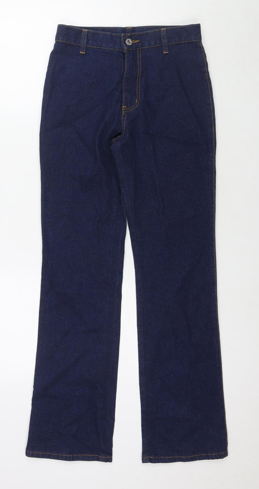 Easy Girls Blue Cotton Straight Jeans Size 12 Years L29 in Regular Zip