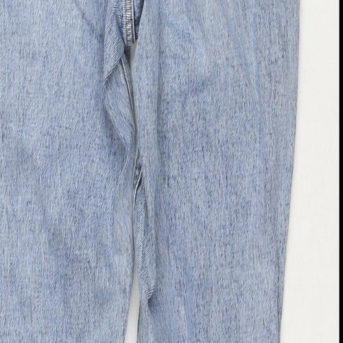 NEXT Womens Blue Cotton Straight Jeans Size 10 L30 in Regular Zip