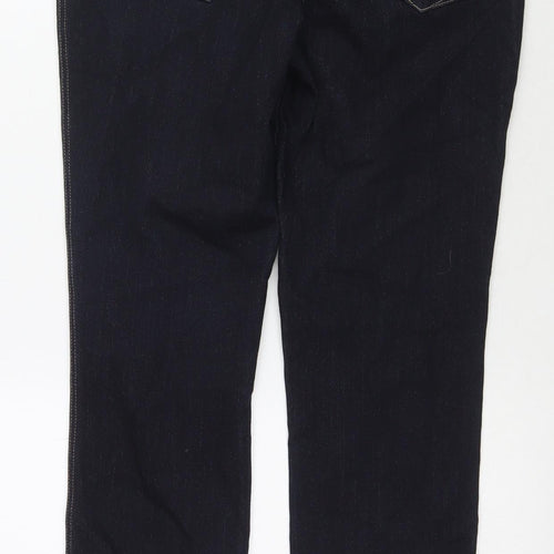 TU Womens Black Cotton Blend Skinny Jeans Size 16 L27 in Regular Zip
