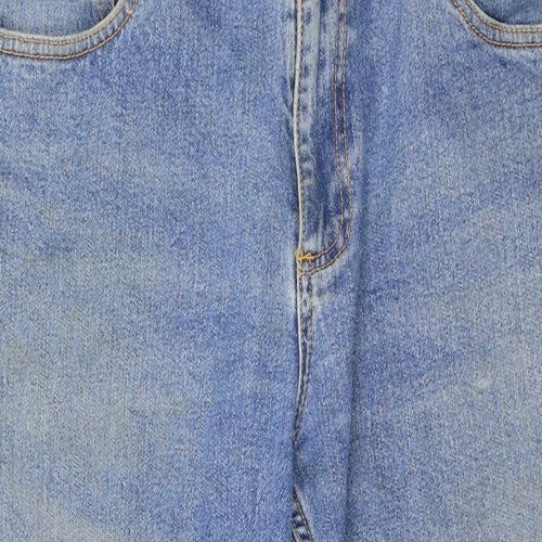 Farah Mens Blue Cotton Straight Jeans Size 36 in L27 in Regular Zip