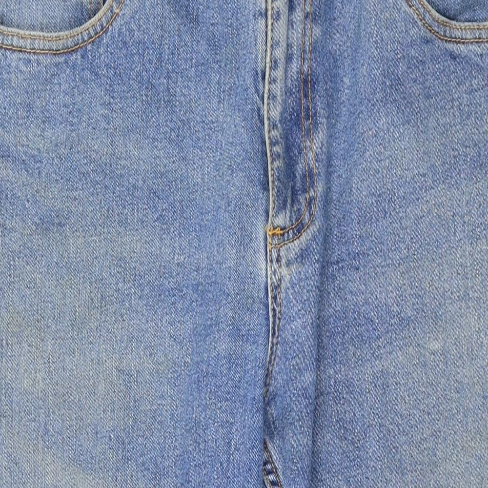 Farah Mens Blue Cotton Straight Jeans Size 36 in L27 in Regular Zip