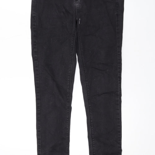 Oasis Womens Black Cotton Skinny Jeans Size 10 L29 in Regular Zip