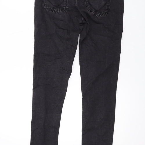 Oasis Womens Black Cotton Skinny Jeans Size 10 L29 in Regular Zip
