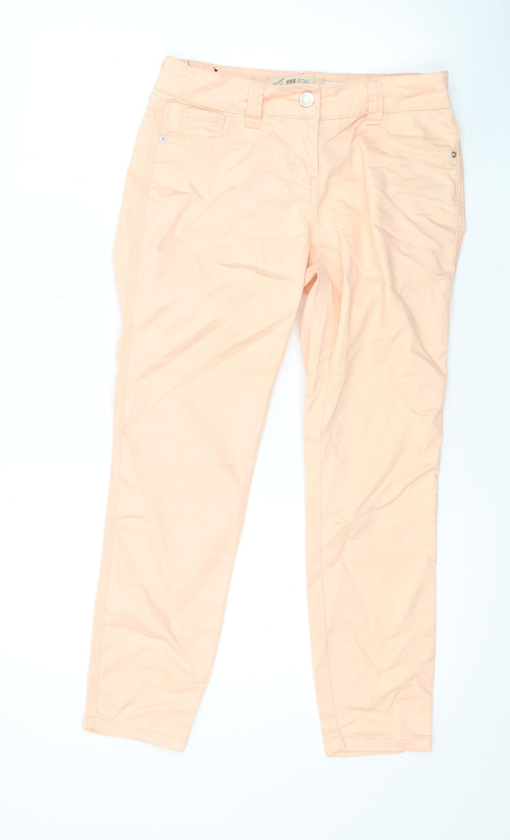 Yes Yes Womens Pink Cotton Straight Jeans Size 8 L25 in Regular Zip