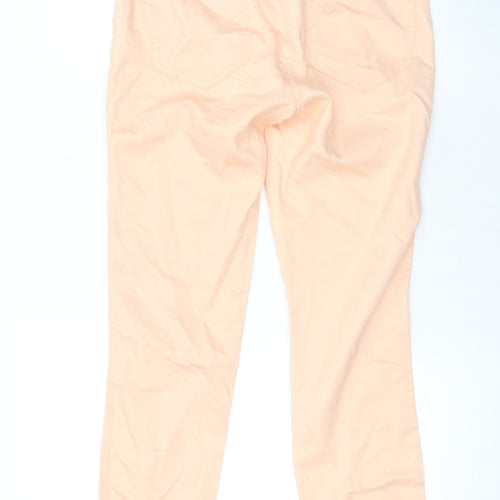 Yes Yes Womens Pink Cotton Straight Jeans Size 8 L25 in Regular Zip