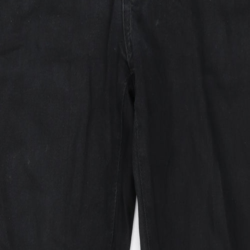 Uniqlo Mens Black Cotton Straight Jeans Size 34 in L31 in Regular Zip