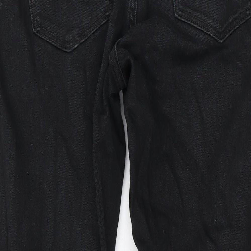 Uniqlo Mens Black Cotton Straight Jeans Size 34 in L31 in Regular Zip