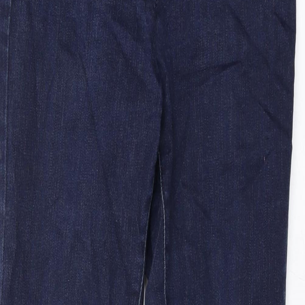 Marks and Spencer Womens Blue Cotton Skinny Jeans Size 10 L30 in Regular Zip