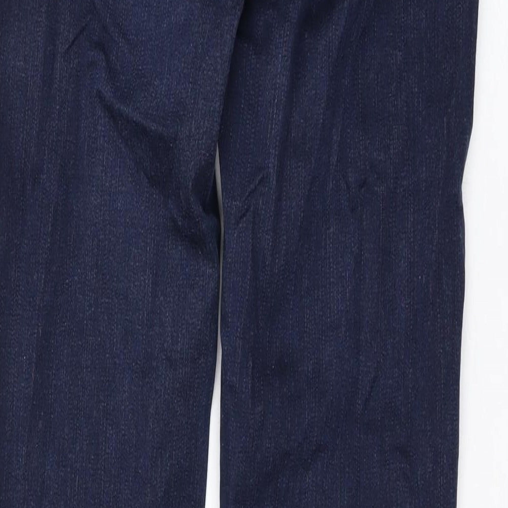 Marks and Spencer Womens Blue Cotton Skinny Jeans Size 10 L30 in Regular Zip
