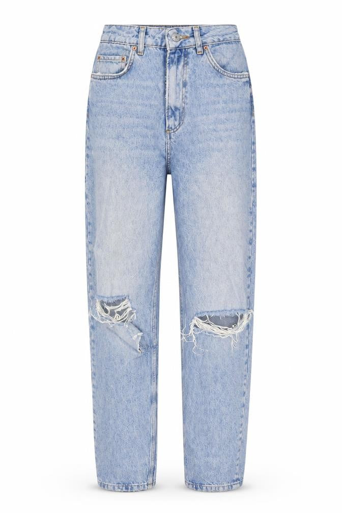 ASOS Womens Blue Cotton Straight Jeans Size 26 L31 in Regular Zip