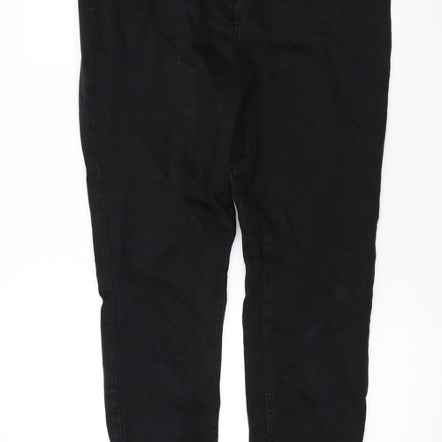 Denim & Co. Womens Black Cotton Skinny Jeans Size 14 L26 in Regular Zip