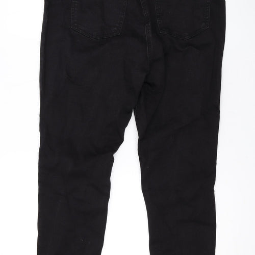 Denim & Co. Womens Black Cotton Skinny Jeans Size 14 L26 in Regular Zip