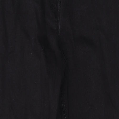 Denim & Co. Womens Black Cotton Skinny Jeans Size 14 L26 in Regular Zip
