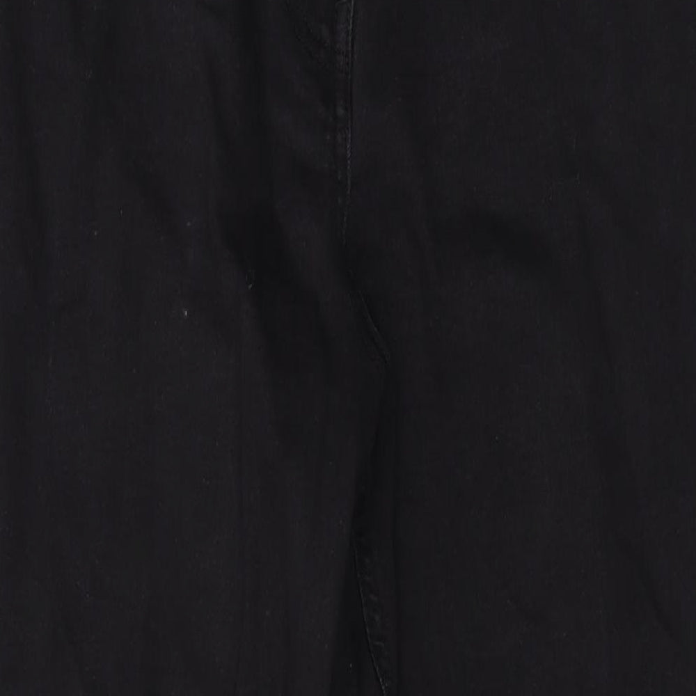 Denim & Co. Womens Black Cotton Skinny Jeans Size 14 L26 in Regular Zip