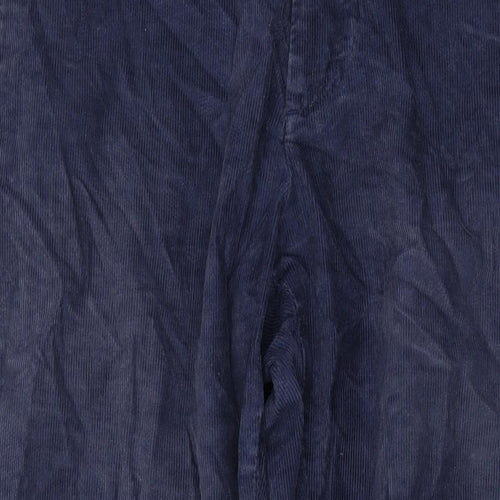 Brooks Brothers Mens Blue Cotton Trousers Size 34 in L31 in Regular Zip