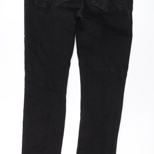 ASOS Mens Black Cotton Skinny Jeans Size 31 in L29 in Regular Zip