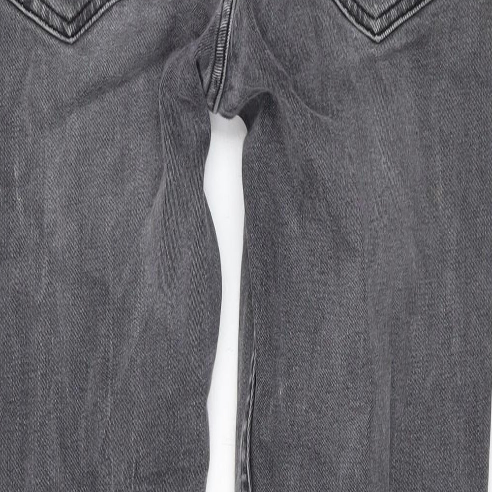 Topman Mens Grey Cotton Skinny Jeans Size 32 in L30 in Regular Zip