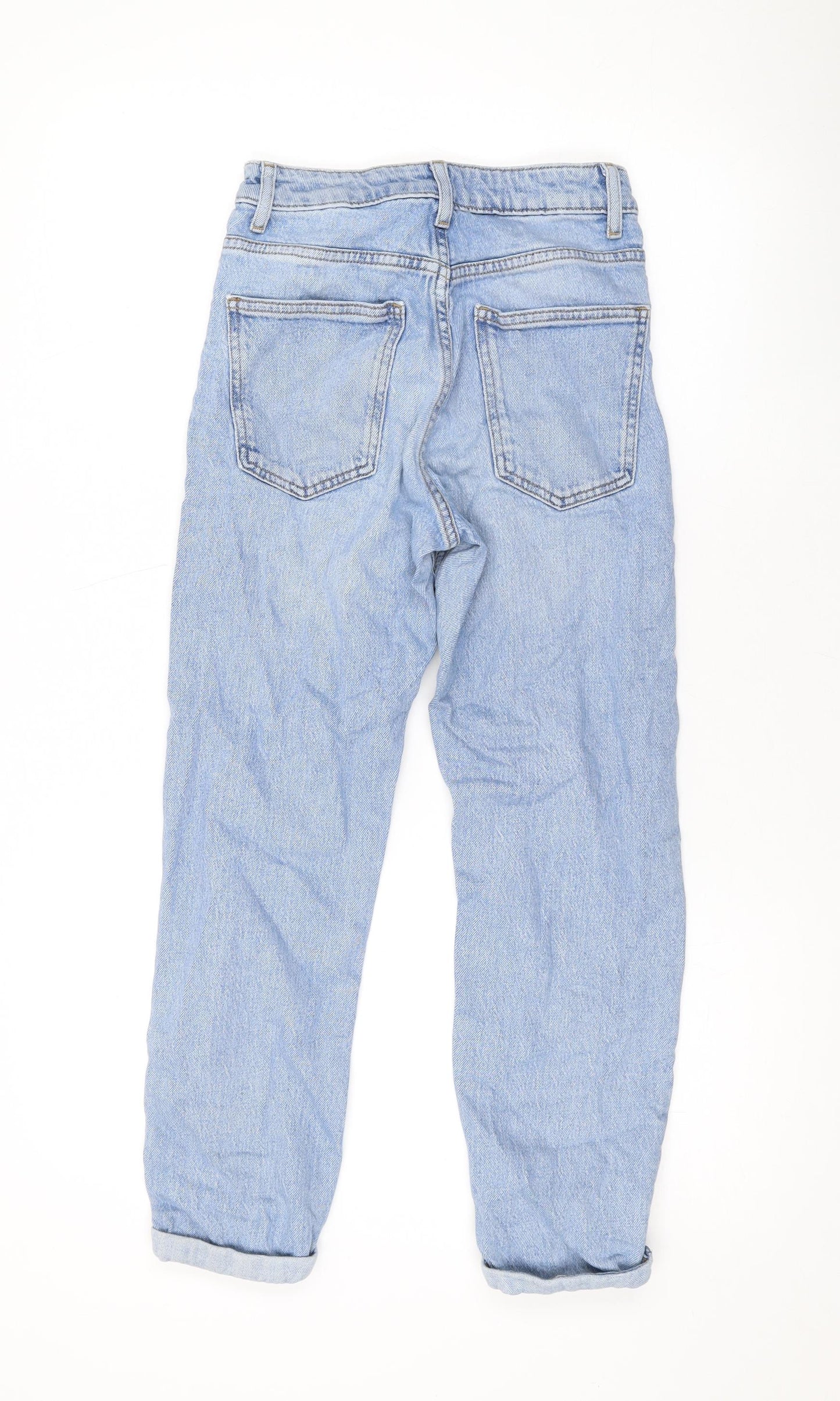 New Look Girls Blue Cotton Skinny Jeans Size 11 Years L23 in Regular Zip