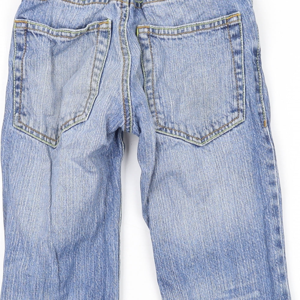 Demo Boys Blue Cotton Skinny Jeans Size 7 Years L20 in Regular Button