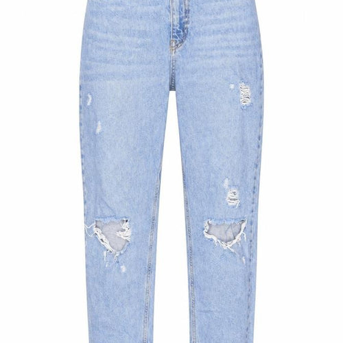 Denim & Co. Womens Blue Cotton Straight Jeans Size 10 L28 in Regular Zip