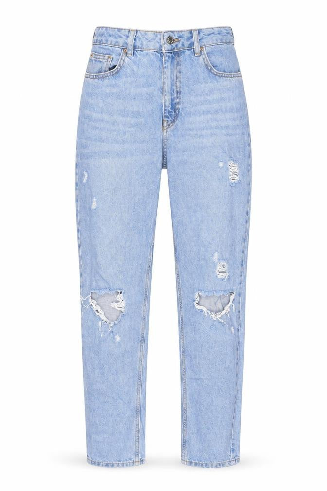Denim & Co. Womens Blue Cotton Straight Jeans Size 10 L28 in Regular Zip