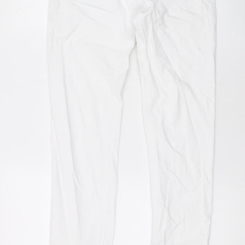 J Denim Womens White Cotton Skinny Jeans Size M L29 in Regular Zip