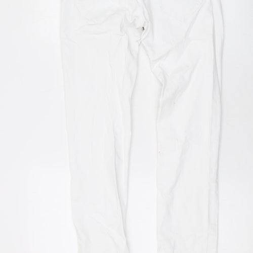 J Denim Womens White Cotton Skinny Jeans Size M L29 in Regular Zip