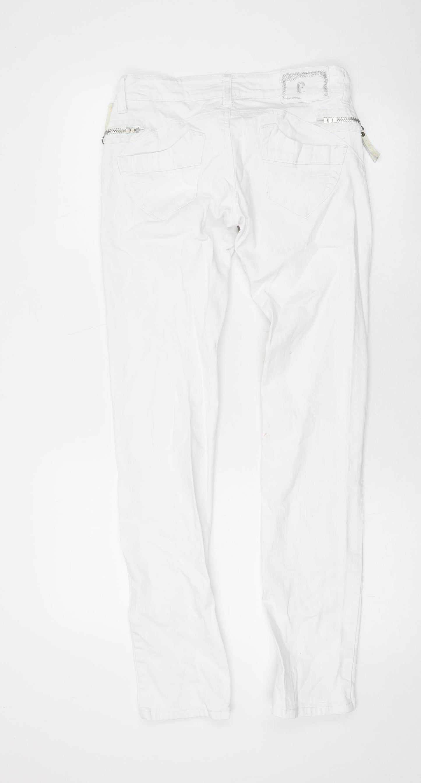 J Denim Womens White Cotton Skinny Jeans Size M L29 in Regular Zip