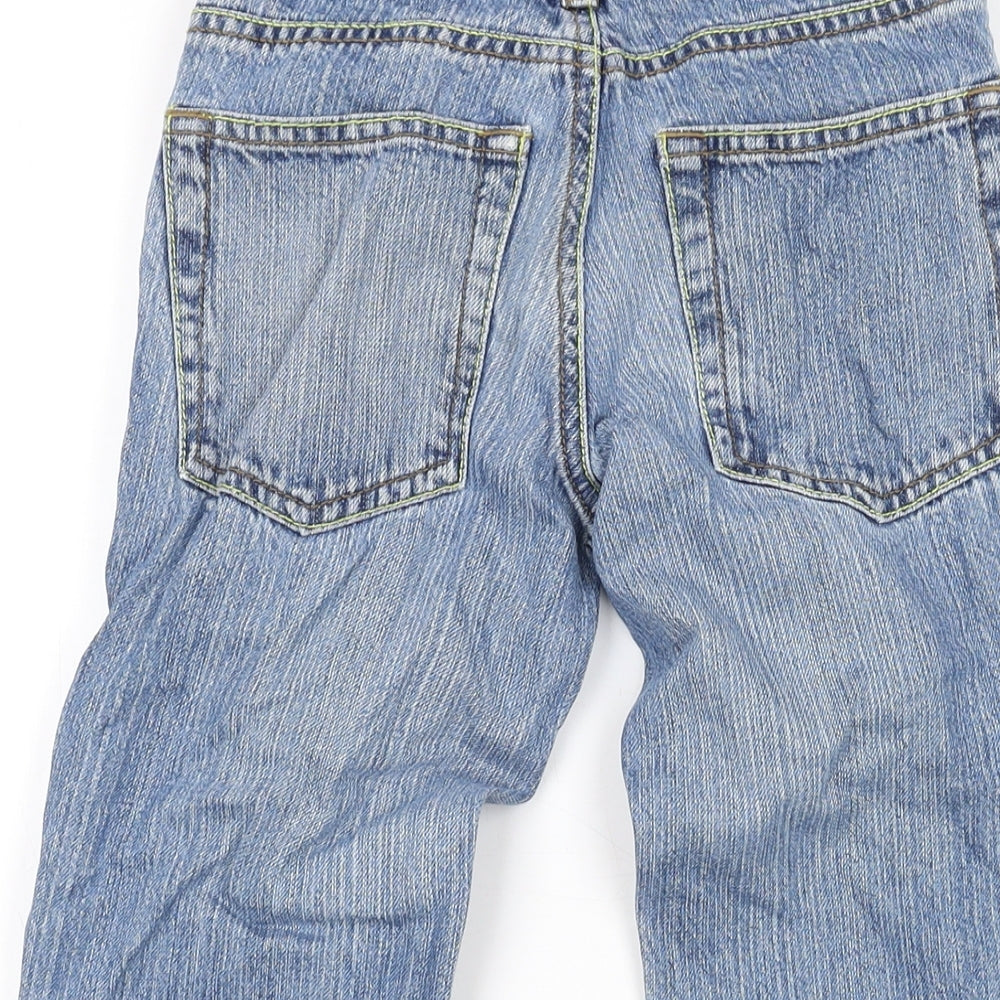 Demo Boys Blue Cotton Straight Jeans Size 7 Years Regular Zip