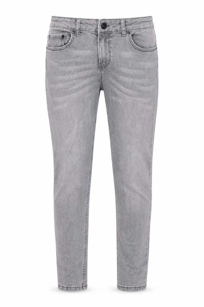 Denim & Co. Girls Grey Cotton Skinny Jeans Size 11-12 Years L26 in Regular Zip