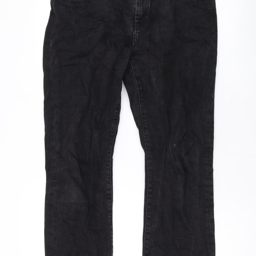 & Other Stories Womens Black Cotton Straight Jeans Size 30 L27 in Regular Zip