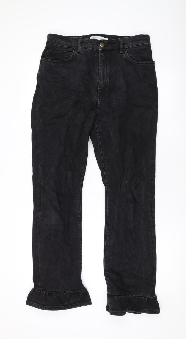 & Other Stories Womens Black Cotton Straight Jeans Size 30 L27 in Regular Zip