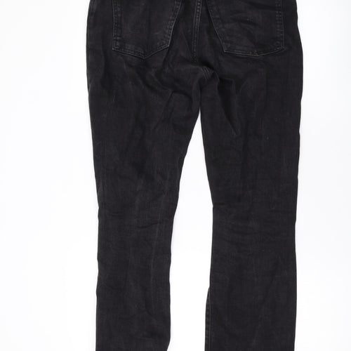 & Other Stories Womens Black Cotton Straight Jeans Size 30 L27 in Regular Zip