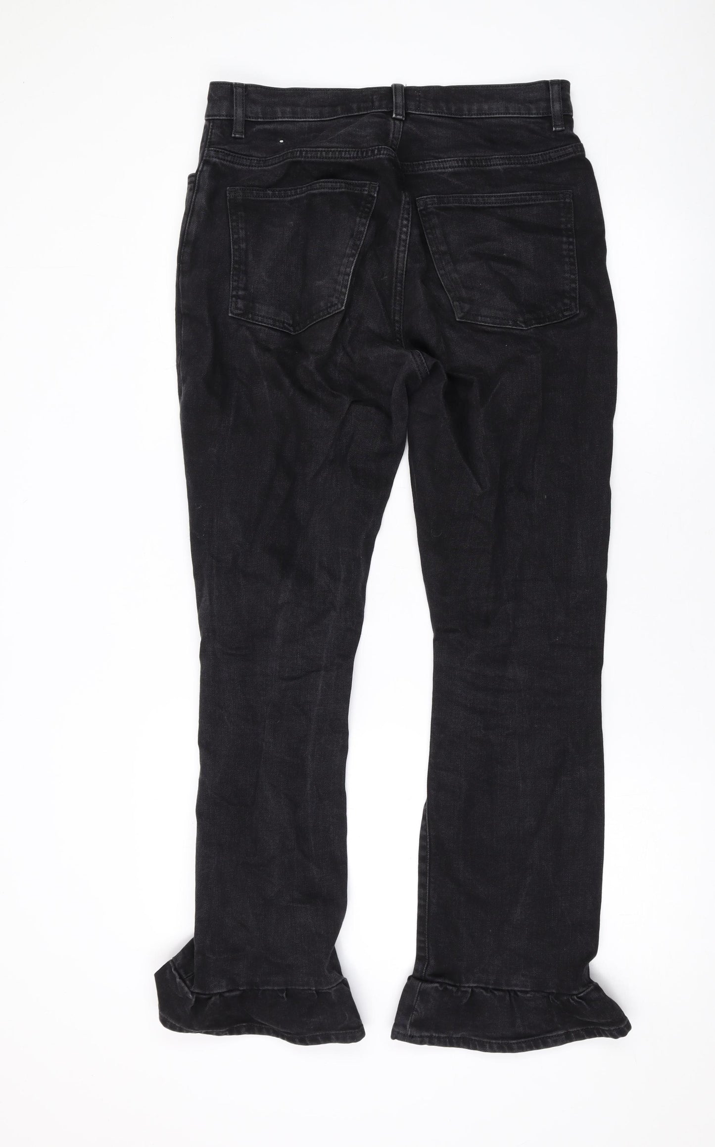 & Other Stories Womens Black Cotton Straight Jeans Size 30 L27 in Regular Zip