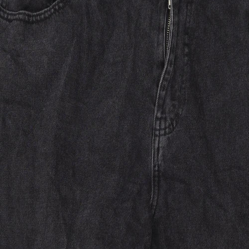 Denim & Co. Womens Black Cotton Straight Jeans Size 20 L25 in Regular Zip
