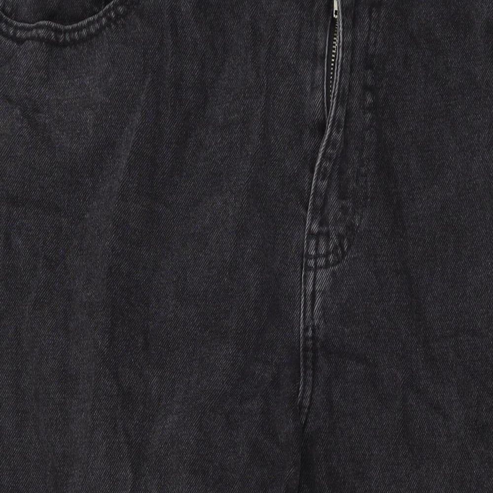Denim & Co. Womens Black Cotton Straight Jeans Size 20 L25 in Regular Zip