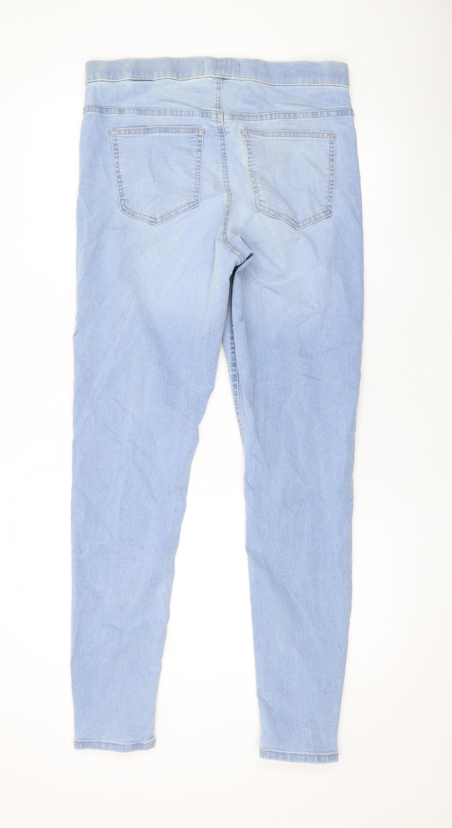 Marks and Spencer Womens Blue Cotton Jegging Jeans Size 14 L30 in Regular