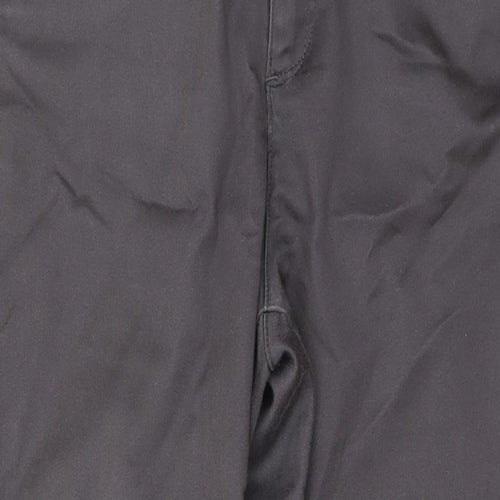 Wallis Womens Grey Cotton Straight Jeans Size 12 L27 in Regular Zip