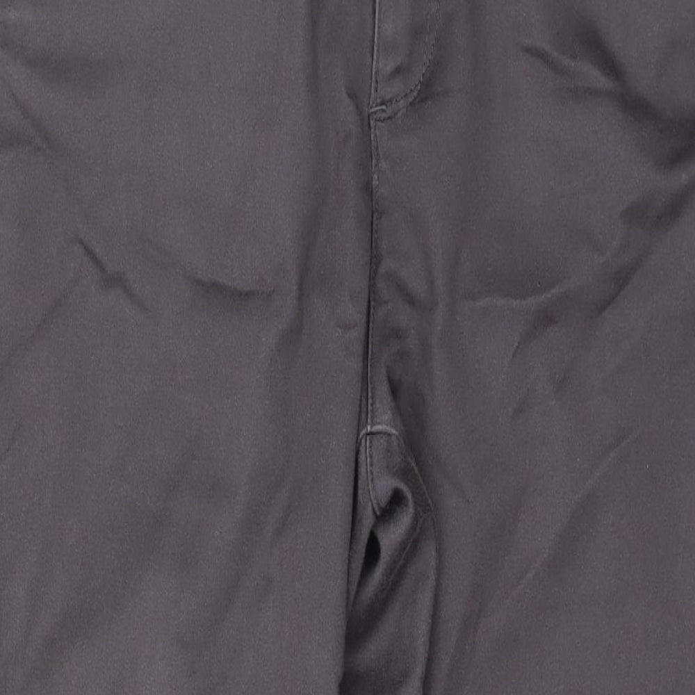 Wallis Womens Grey Cotton Straight Jeans Size 12 L27 in Regular Zip