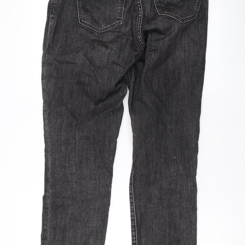 Gap Mens Black Cotton Straight Jeans Size 30 in L29 in Regular Zip