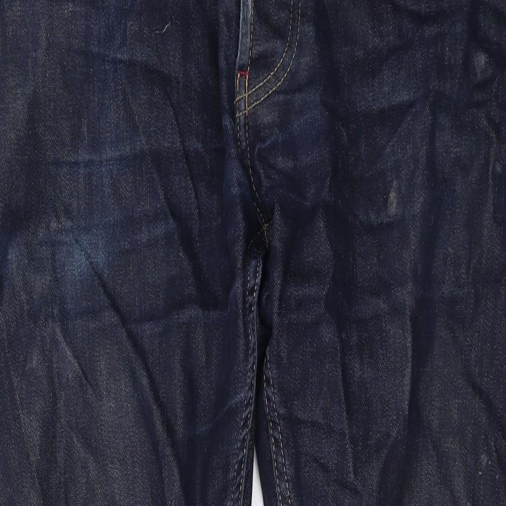 White Stuff Womens Blue Cotton Straight Jeans Size 32 in L29 in Regular Zip