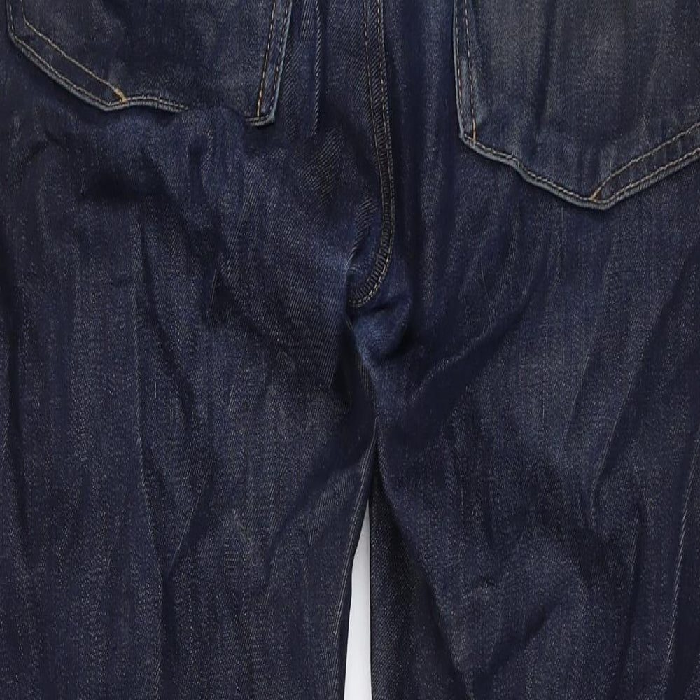 White Stuff Womens Blue Cotton Straight Jeans Size 32 in L29 in Regular Zip