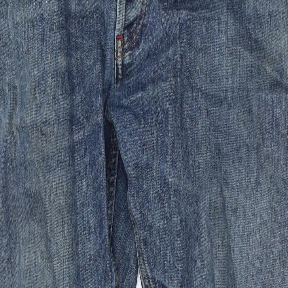 White Stuff Mens Blue Cotton Straight Jeans Size 34 in L30 in Regular Zip