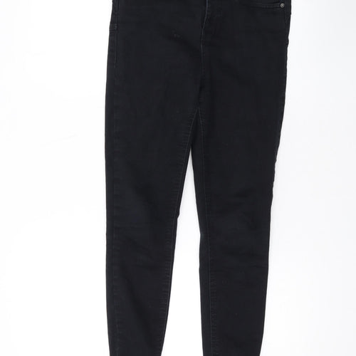 New Look Womens Black Cotton Skinny Jeans Size 8 L23 in Regular Zip