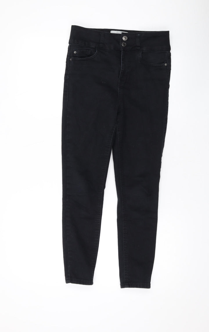 New Look Womens Black Cotton Skinny Jeans Size 8 L23 in Regular Zip