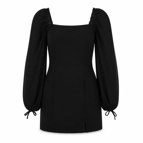 Forever 21 Womens Black Polyester Mini Size M Square Neck Zip