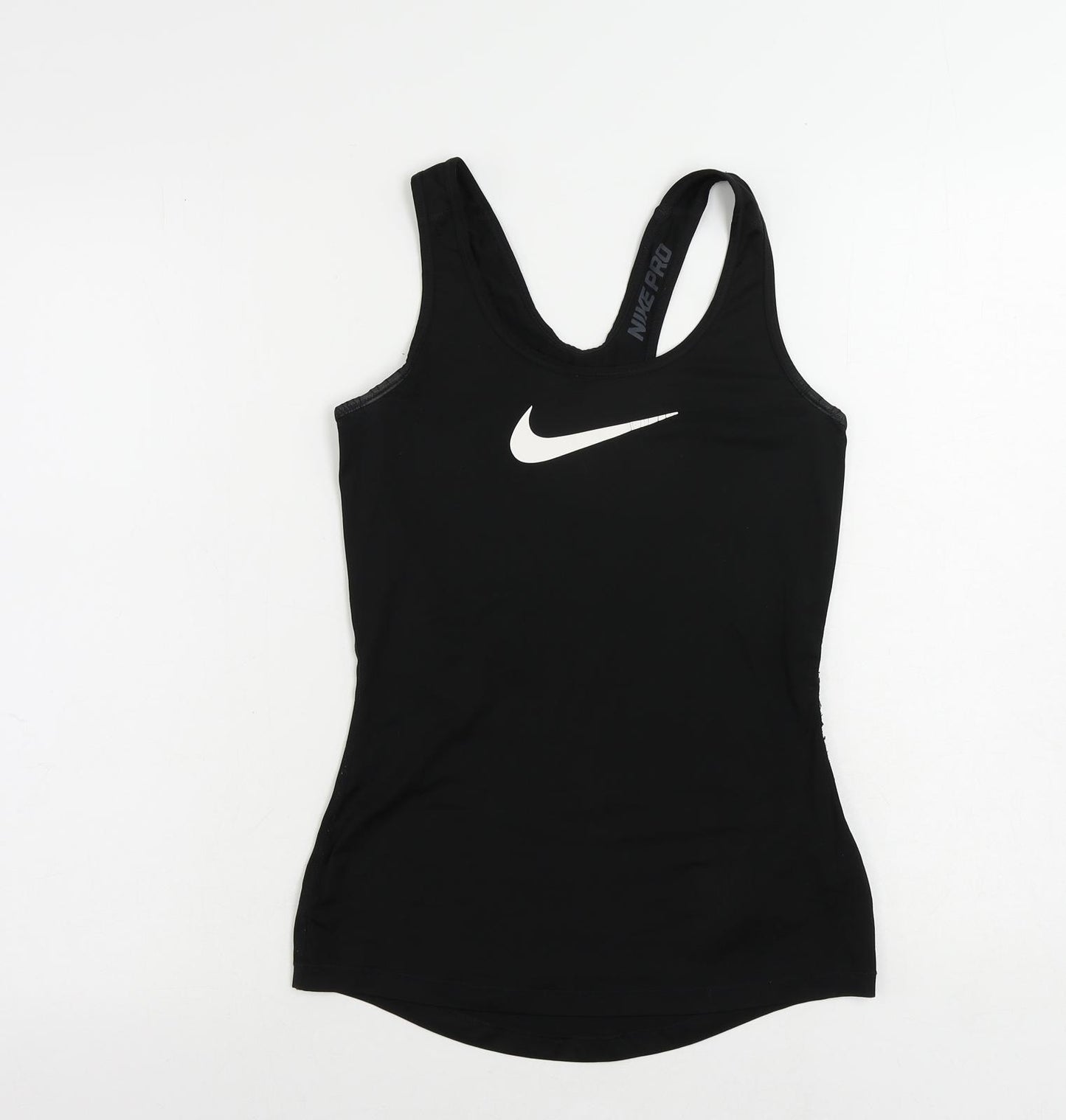 Nike Womens Black Polyester Pullover Tank Size XS Scoop Neck Pullover