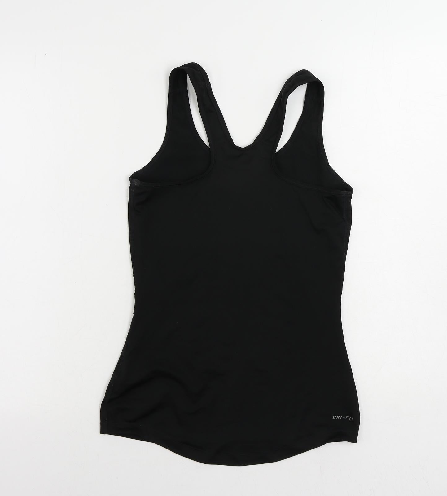 Nike Womens Black Polyester Pullover Tank Size XS Scoop Neck Pullover