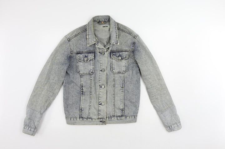 Topshop Womens Blue Jacket Size 10 Button