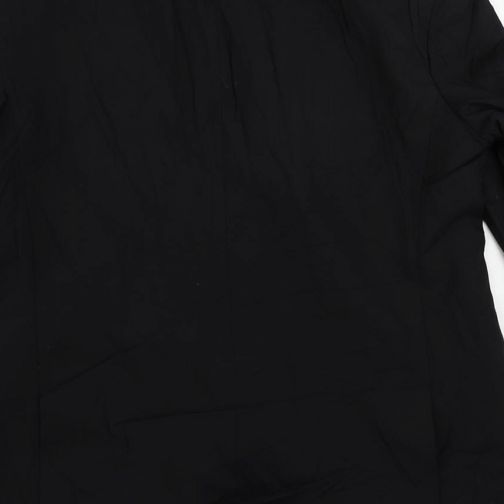 Marks and Spencer Mens Black Wool Tuxedo Suit Jacket Size 40 Regular
